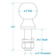thumbnail image 4 of Seachoice Chrome-Plated Steel Trailer Coupler Ball, 4 of 4
