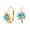 Aqua, variant on Bling Jewelry Womens Blue CZ Imitation Sapphire Crystal Flower Gold Plated Drop Earrings