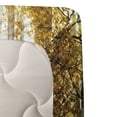 thumbnail image 4 of Ambesonne Nature Fitted & Top Sheet Set with Sham, Forest Leaves at Sunrise, Yellow Green Brown, 4 of 5