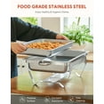 thumbnail image 6 of 2 Pack Chafing Dish Buffet Set 9 qt Stainless Steel Chafing Dishes for Buffet, 6 of 11