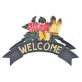 thumbnail image 3 of Welcome Garden Hose Holder - Butterflies & Flowers - Black Cast Iron - 12.38" W, 3 of 5