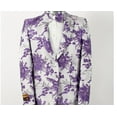 thumbnail image 3 of Mens 2 Button White & Lavender Purple Floral Paisley Prom and Wedding Tuxedo By Alberto Nardoni Brand Designer, 3 of 3