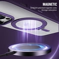 thumbnail image 3 of Compatible for iPhone 13 Case with Magnetic Ring Stand,[Compatible with MagSafe] [Military Grade Drop Protection] Light Luxury Slim Shockproof Kickstand Case for iPhone 13-Purple, 3 of 8