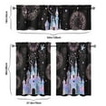 thumbnail image 6 of Colorful Big Castle Kitchen Curtain Valance 3 Piece Set Short Curtain Sink Window Decor 36 Inch Small Window Treatment Tier 27.5x36 Length, 6 of 6