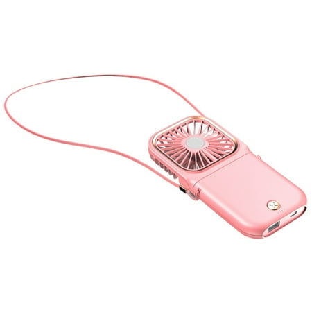 

Portable Mini Fan Personal Neck Fan USB Rechargeable Battery-Operated Handheld Fan for Indoor and Outdoor Pink