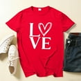 thumbnail image 2 of MOJOGO Spring Summer T Shirts for Women Loose Love Printed Valentines Tees Casual Short Sleeve Crewneck Top for, 2 of 7