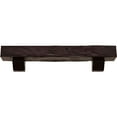 thumbnail image 2 of Ekena Millwork 6"H x 10"D x 72"W Hand Hewn Faux Wood Fireplace Mantel Kit with Ashford Corbels, Premium Cherry, 2 of 10