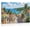 Frame-style, variant on Coastal Town Canvas Wall Art Mediterranean Seaside Village Oil Painting Poster Vibrant Ocean View Palm Trees Landscape Pictures for Living Room Bedroom Home Decor