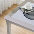 thumbnail image 4 of BANET Line Tablecloth Square Tangled Waterproof Wipeable Table Cloth Cover Table Pad Cover for Dining Room Fitted Table White, 4 of 7