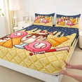 thumbnail image 5 of Erosebridal Baseball Sundae & Popsicle Print Queen Sheet Sets, Fun Treats Bed Set for Kids Boys and Girls, 1 Flat Sheet, 1 Fitted Sheet and 2 Pillowcases, 5 of 6
