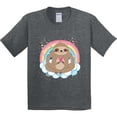 thumbnail image 3 of Inktastic Sloth Yoga Rainbow Youth T-Shirt, 3 of 5