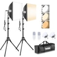 thumbnail image 1 of Kit Torjim de iluminación fotográfica Softbox con bombillas LED de 85 W, 1 of 7