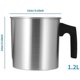 thumbnail image 2 of S Silver Jarra para hacer velas, jarra de metal para derretir cera, taza de cera para derretir, crisol para hacer velas, bandeja para verter para el hogar, tienda de velas [1,2 l, 2 of 3