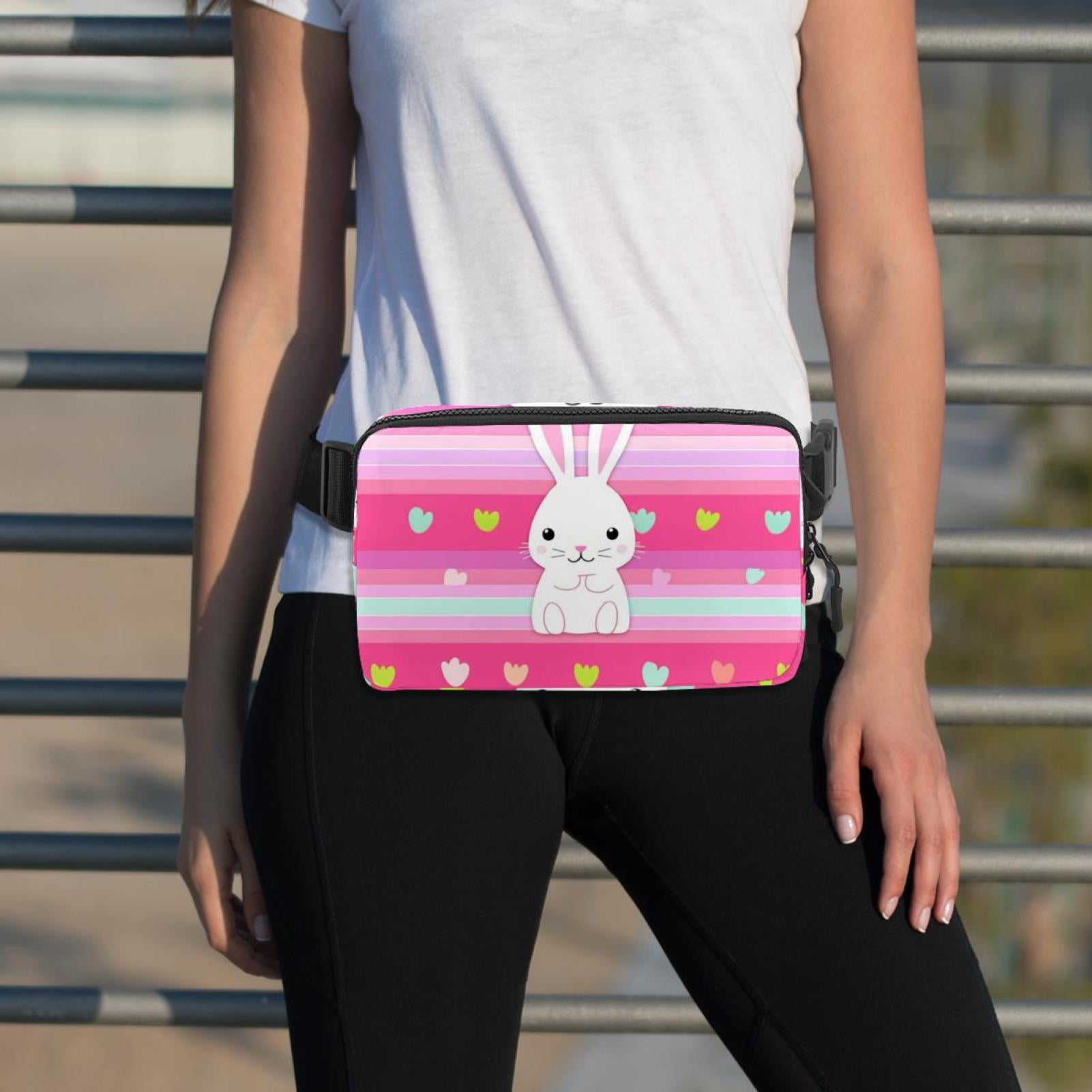 Easter Running Belt Money Belt Waist Bag Cross Body Bag Lightweight Adjustable Extension Strap Unisex Black Kindly Waterproof SportsOutdoor Hiking Cycling Travel Gym Workout Running Belt Bag²