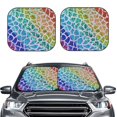 thumbnail image 2 of Goofa Rainbow Glitter Pattern 2 Piece Car Windshield Sun Shade Foldable | Front Windshield Shade for Sun, Heat and UV Rays | Sunshade for Car Front Window-Medium, 2 of 7