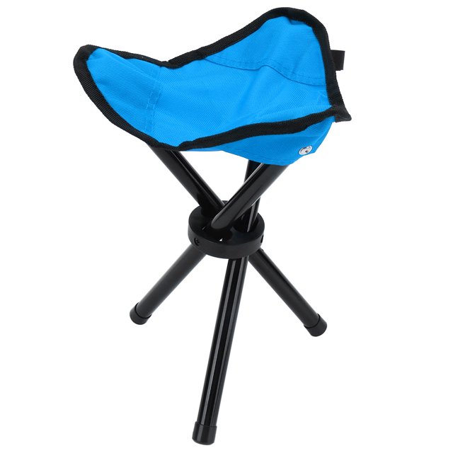 Camping Tripod Stool, Ergonomic Design High Load Bearing Capacity Lightweight Stable Tripod For Outdoor For Travel Blue