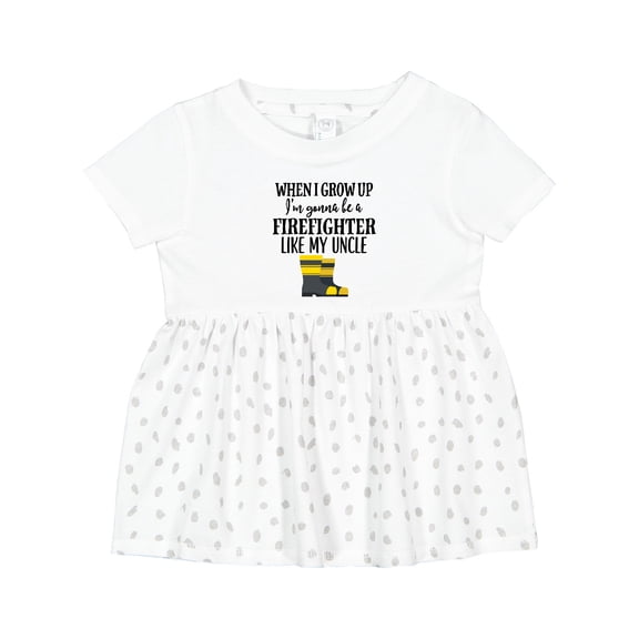 Inktastic Future Firefighter Like My Uncle Girls Baby Dress
