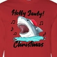 thumbnail image 4 of Inktastic Shark Holly Jawly Christmas Long Sleeve T-Shirt, 4 of 5