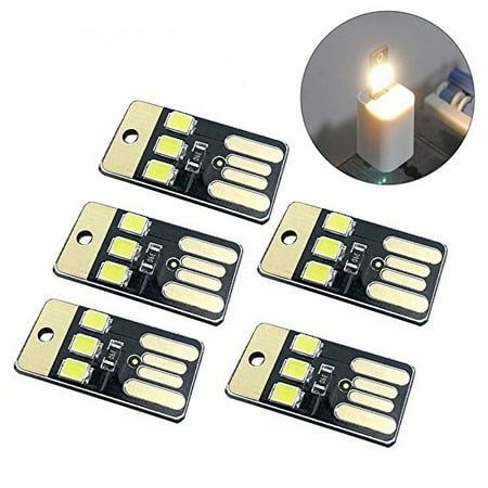 

Mairbeon 5Pcs Outdoor Camping Mini Portable USB Night Light LED Desktop Computer Lamp
