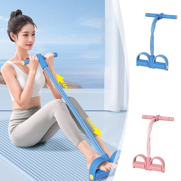 Lifetechs 6-Tube Pedal Resistance Band Multifunction Tension Rope Elastic Yoga Pedal Puller Body Stretching Trainer Home Gym Workout Equipment