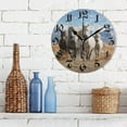 thumbnail image 5 of Y999 10” Silent Non-Ticking Horse Wall Clock with Rustic PVC Frame for Home Decor, 5 of 7