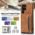 thumbnail image 4 of Nalacover for Samsung Galaxy S23 Ultra Wallet Case with Credit Card Holder Slots Magnetic Closure Kickstand Purse Premium PU Leather+ TPU Shockproof Case for Samsung Galaxy S23 Ultra - Brown, 4 of 6