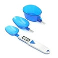 thumbnail image 1 of 300/0.1 Gram Battery Powered Mini Size Kitchen Use Spoon Scale Plastic Household Metering Scale Electronic Balance Scale With 3 Replaceable Spoon Head No Battery Included(Blue), 1 of 9