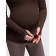 thumbnail image 4 of CRZ YOGA Butterluxe Maternity Long Sleeve Shirts Athletic Yoga Casual Pregnancy Womens Tee Tops Basic Soft, 4 of 5