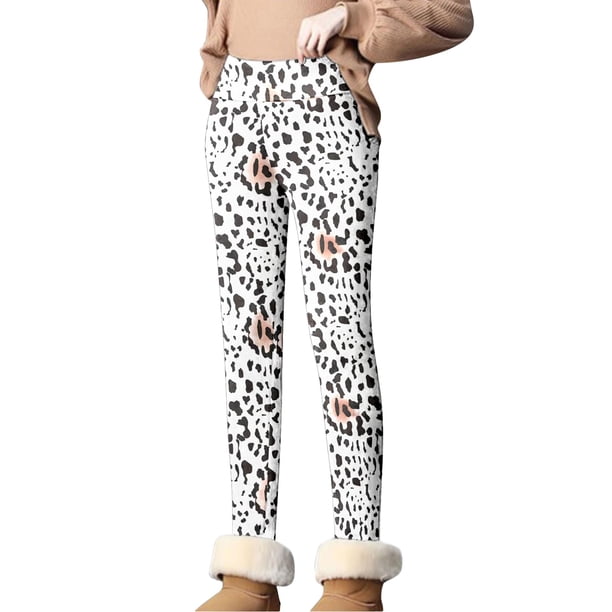 Gibobby Mallas Termicas Afelpadas Mujer de invierno para mujer, pantalones capri térmicos con cintura elástica, pantalones de entrenamiento, pantalones estampados térmicos (Beige, S)