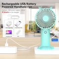 thumbnail image 5 of 2024 Mini Usb Handheld Fan Battery Operated, 4000mah Hand Held Rechargeable Small Quiet, 5 of 5