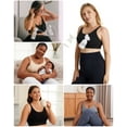 thumbnail image 7 of Momcozy Breast Pump Bra (Black/ Beige) Hands Free Pumping and Nursing Bra for Most Breast Pumps Large, 7 of 7