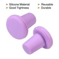 thumbnail image 4 of Uxcell T-shaped Reusable Silicone Wine Bottle Stoppers Caps Light Purple 6 Pack, 4 of 5