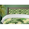 thumbnail image 3 of Ambesonne Floral Duvet Cover Sets, Exotic Plant Cover Pattern, 2-Queen, Lime Green and Khaki, 3 of 6