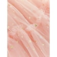 thumbnail image 6 of Toddler Girls Sleeveless A-Line Dress Tie-Up Spaghetti Strap Stars Print Double-Layer Hem Princess Dress, 6 of 9