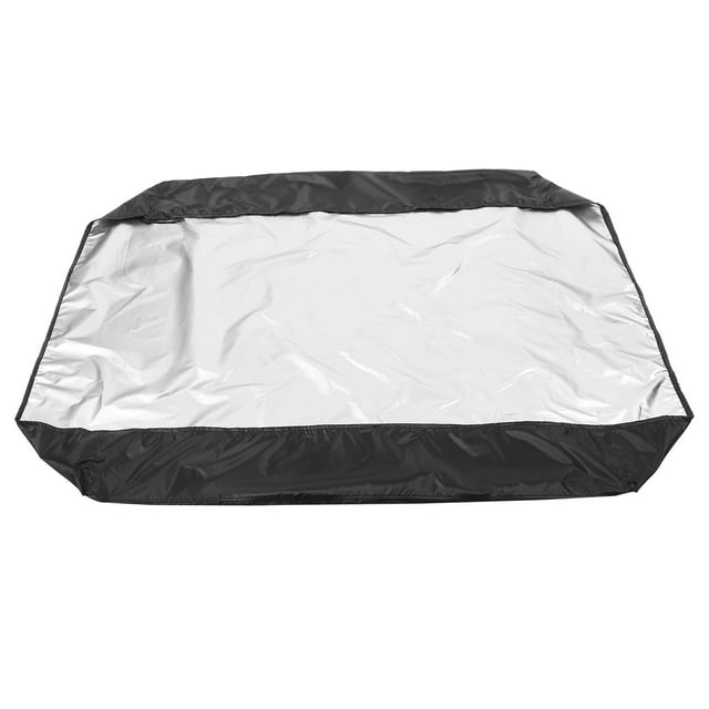 OULII Auvent de Bac à Sable avec Couverture Noir 1Ensemble