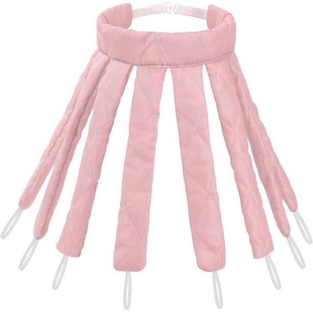Diadema con rulos sin calor, rulos suaves para el cabello sin calor para peinados nocturnos DIY (rosa)