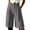 *Gray, variant on VBVC Women's Wide Leg Pleated Bermuda Shorts, Button Front Knee Length Work Culottes For Women, Ladies' Business Suit Shorts with Pockets,Khaki,S-3XL