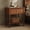 Brown, variant on Papajet Solid Wood Nightstand with Turned Legs, Vintage Wide Bedside Table with Drawer, Wooden End Table for Bedroom/Living Room, Brown