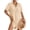 Beige Apricot, variant on MOYIKO Summer Swimsuit Coverups for Womens Bikini Swimwear Beach Cover-Ups Ladies Loose V Neck Shirt Dress