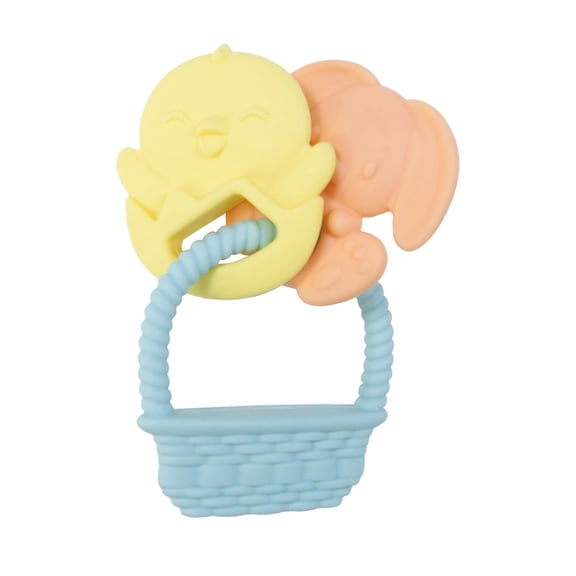 Nuby Silicone Easter Basket Teether with Bunny & Chick