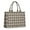 Brown And White, variant on Large Capacity Tote Bag,Rainbow Checkered Pattern Handbag Fashion Luxury Tote Bag,15.7"x13"x 5.1" Inches,Laptop Compatible
