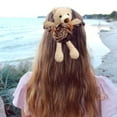 thumbnail image 4 of Multicolor Headband for Women Hair Scrunchies Velvet Elastic Hair Bands Women Fashion Plush Hair Tie Cute Bear, 4 of 6