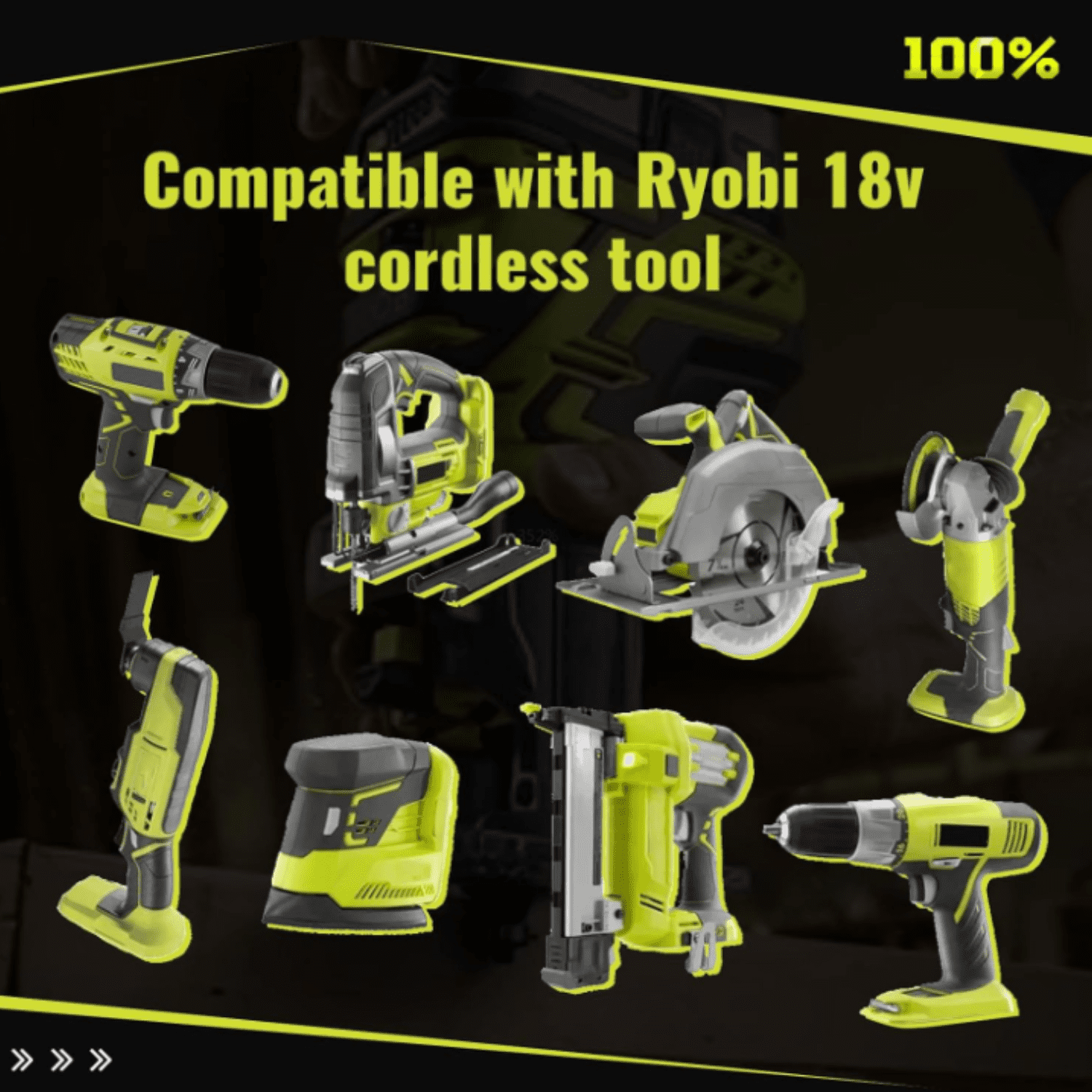2Packs Replace for Ryobi P102 Battery 18V 3.6Ah Li-lon Battery P102 P105 Cordless tools