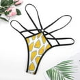 thumbnail image 4 of Cheese Pattern On White Background Open Type Women's Panties Crotch Opening G-strings Thongs Lingeries Underwear, 4 of 7