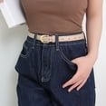 thumbnail image 2 of Cinturón de piel sintética para mujer, largo ajustable, fino, para vestir, camisas, tops, accesorios de moda, 2 of 8