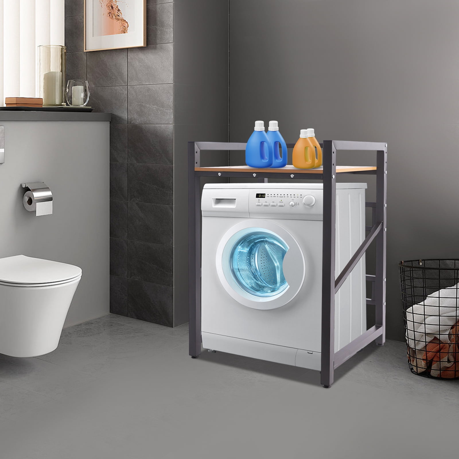 Modern Heavy Duty Washer & Dryer Stacking Rack Stand with Adjustable Design