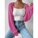 thumbnail image 2 of Outer wear solid colour jumper New simple versatile longsleeved knitted sweater women, 2 of 5