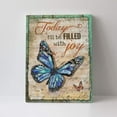 thumbnail image 4 of Butterfly Canvas Wall Art Butterfly Pictures Wall Decor Today I''ll Be Filled with Joy Canvas Painting Prints Artwork Modern Home Decoration Framed for Living room Bedroom Bathroom 12"X16", 4 of 6