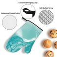 thumbnail image 3 of Salouo Teal Turquoise 1 for Oven Mitts and Potholders BBQ Gloves-Oven Mitts and Pot Holders Non-Slip Cooking Gloves for Cooking Baking Grilling (4-Piece Set), 3 of 6