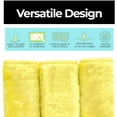 thumbnail image 4 of Smart Design Smart Cloth with Odorless Rayon Fibers - Non-Scratch and Ultra Absorbent - Dual Soft Sides - Cleaning, Dishes, Stains - Kitchen 11 x 8.5 Inch - Yellow, 4 of 7